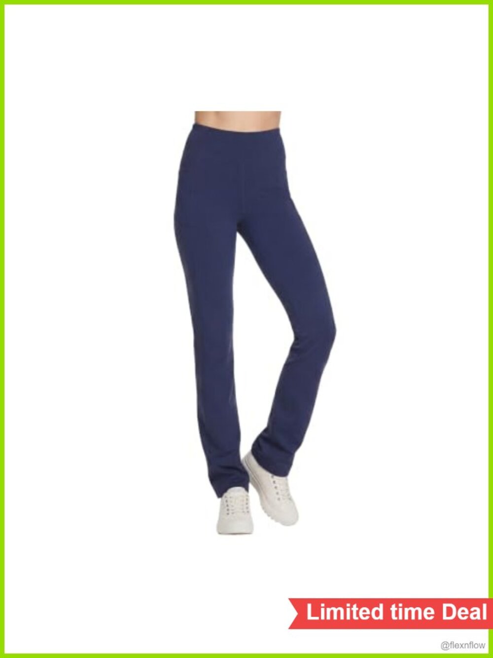 Skechers Go Walk High Waisted Boot Cut Athletic Pants 4-Way Stretch